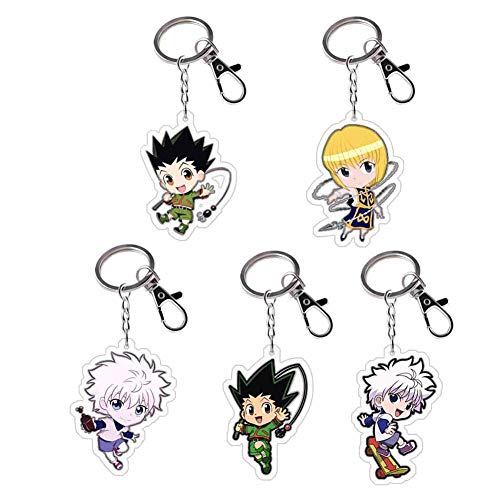 Preisvergleich Produktbild redCherry Anime charakter figur anhänger puppe metall schlüsselbund japanischen anime cartoon schlüsselanhänger(Hunter x Hunter-5Stück)