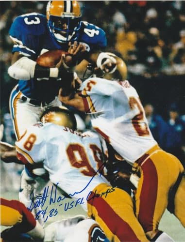 Scott Woerner Philadelphia Stars Usfl 1984,85 Usfl Champs Action Signed 8x10 - Autographed NFL Photos