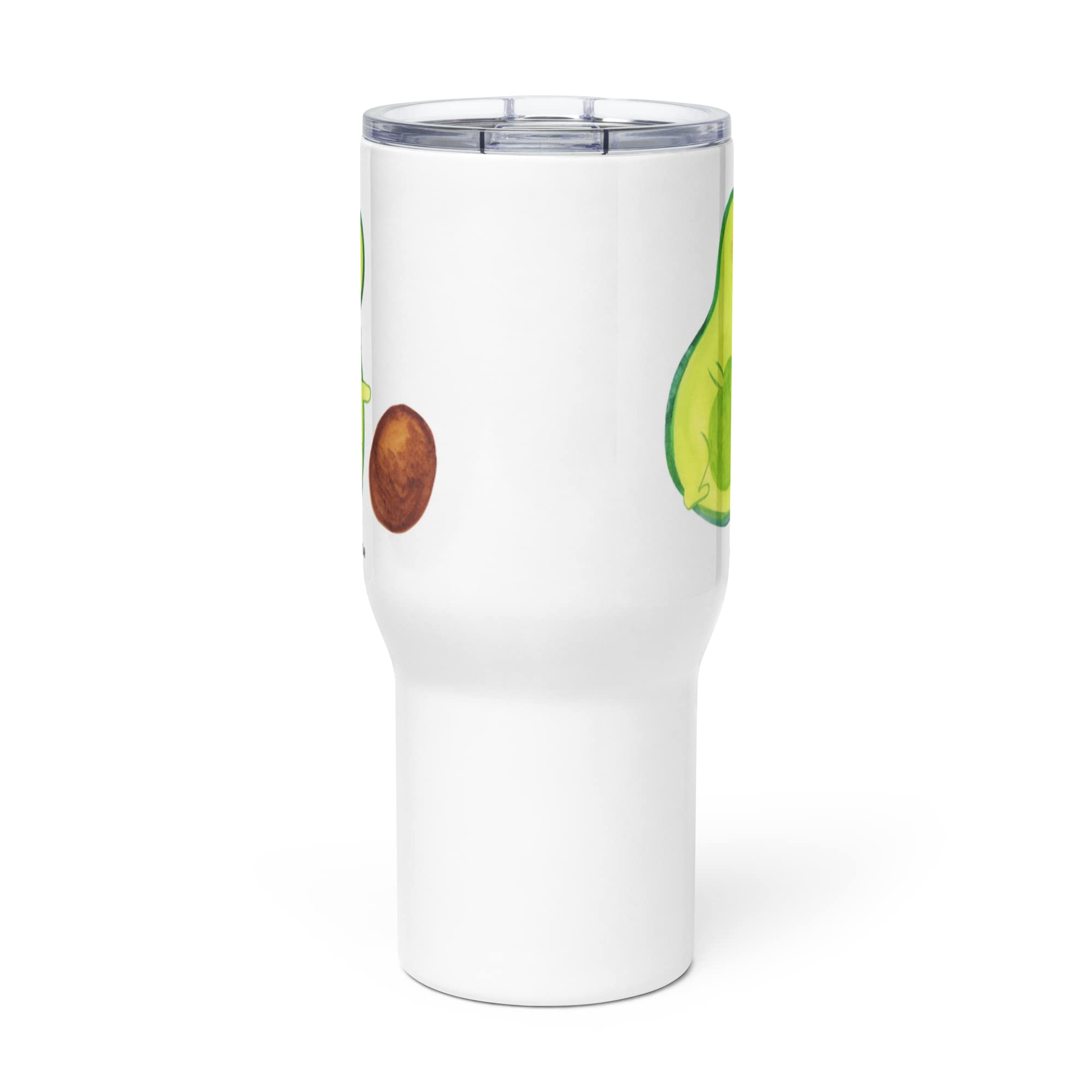 Mr. & Mrs. Panda thermosbecher Avocado Kern rollt - Geschenk, Mehrweg-Kaffeebecher, Kaffee-to-go-Becher, Liebe, Geburt, To-Go-Becher, glücklich, Schwangerschaft, Thermobecher, Baby, Isolierbecher