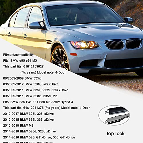 2 Wipers Replacement For Bmw 3-Series 4-Door E90 E91 F30 F31 F34 F80 M3 09/2009-2018 Audi A3 2005-2013, Windshield Wiper Blades Original Equipment Replacement - 24"/19" (Set Of 2) Pinch Tab #TOP6