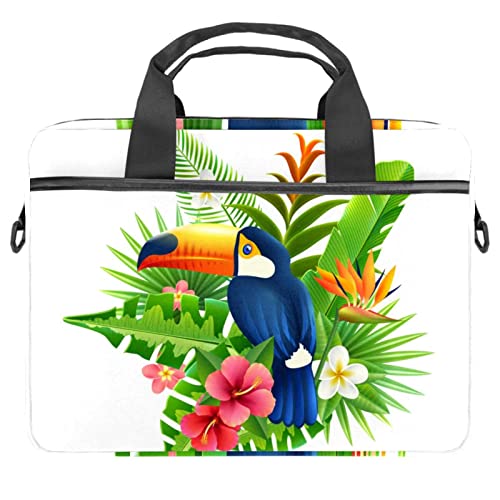 Sac ordinateur 13,3 pouces à pois et oiseaux colorés pour vos trajets de bureau