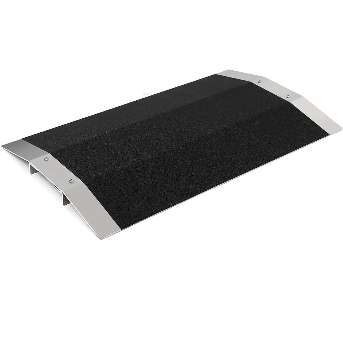 Rampa para silla de ruedas, capacidad de 660 libras, superficie de seguridad antideslizante para puertas, escaleras, escalones y calzadas, 8 cm de alto, diseño duradero