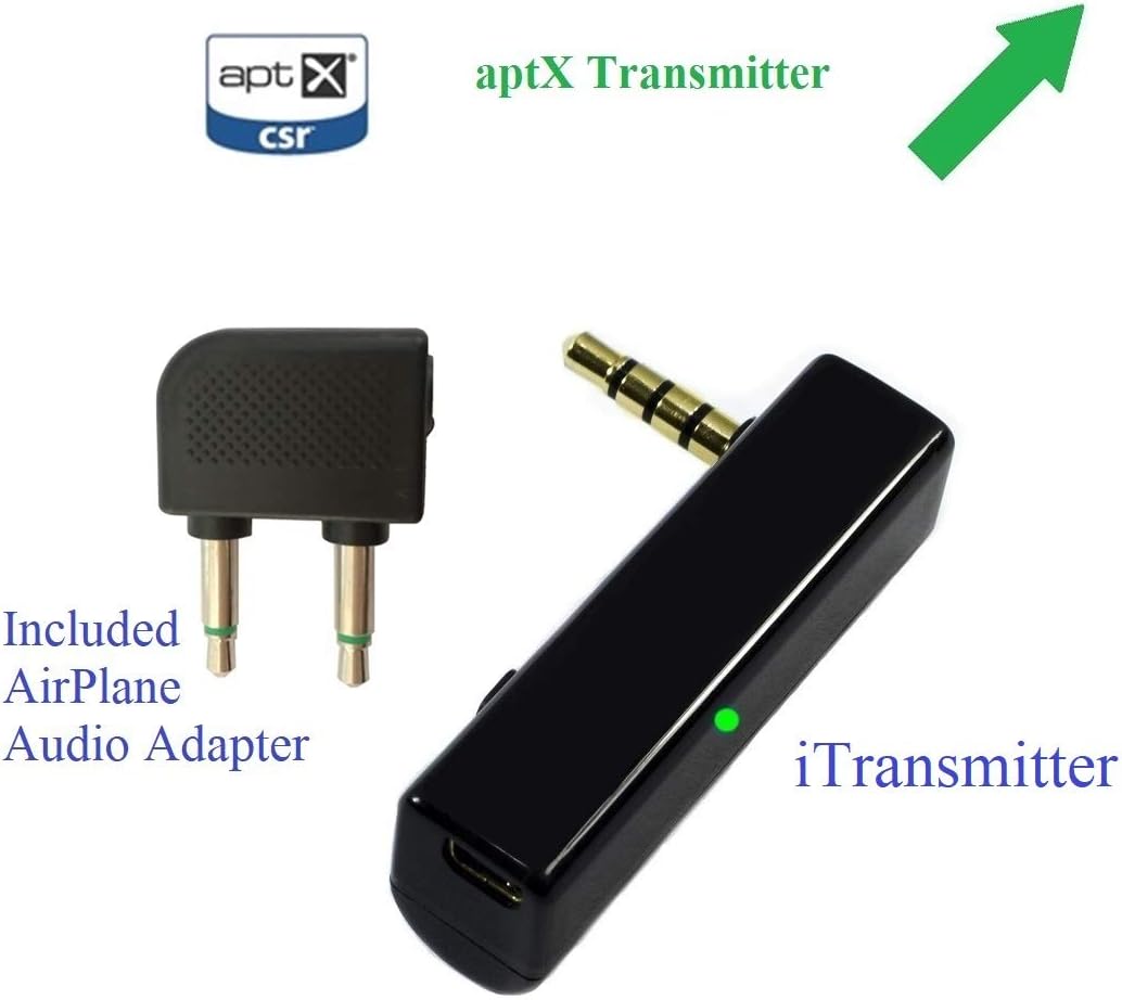 AirConnect_aptX : Airplane in-flight Bluetooth Transmitter with aptX, lets you untether from seats,freely enjoy airplane’s audio in cabin,along aisles or in restrooms.Compatible with AirPods.