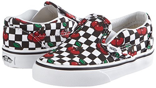 cherry checkered vans slip on