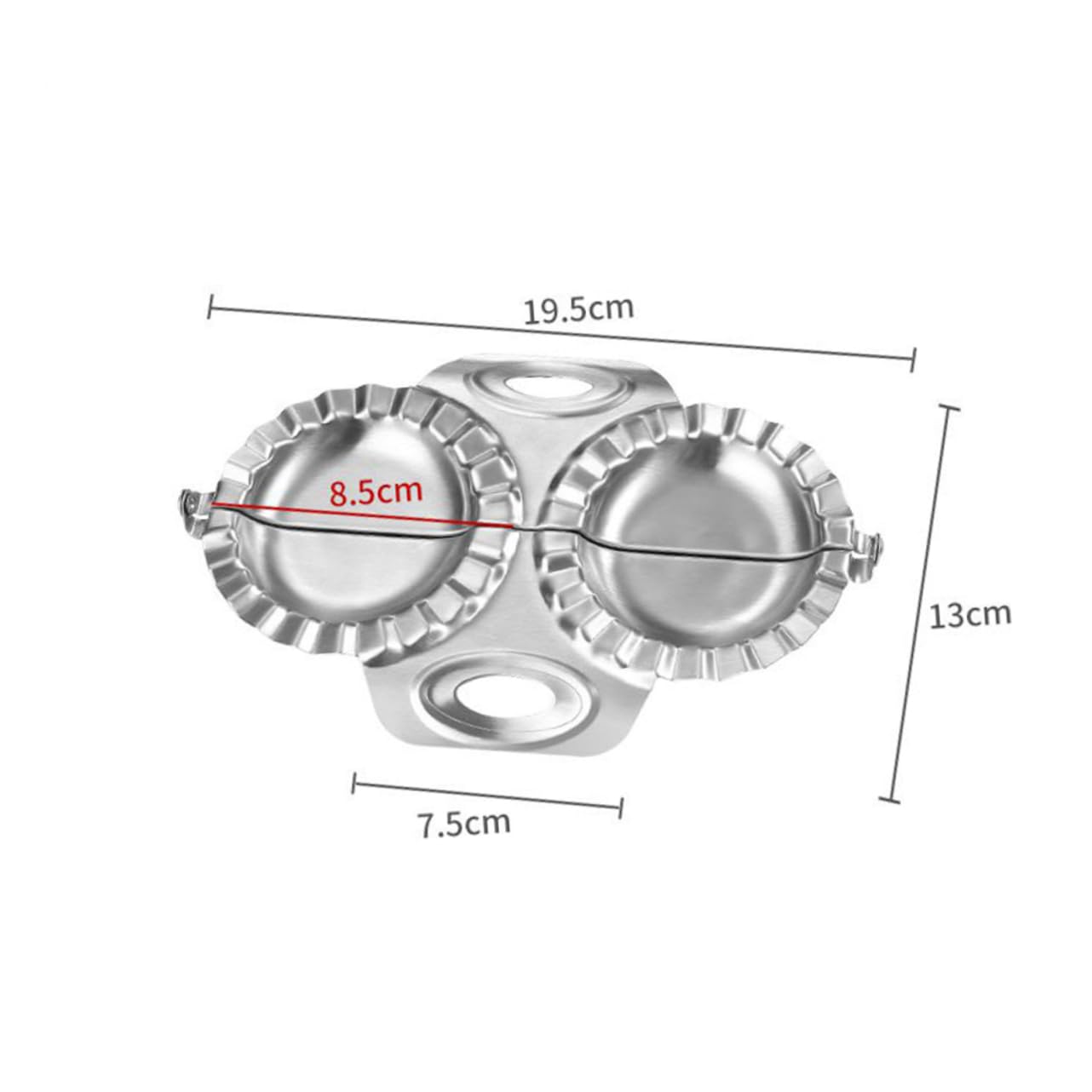 OHPHCALL Stainless Steel Dumpling Making Tool Dual Sided Dumpling for Homemade Dumplings Effortless Cleaning for Home Kitchen and Restaurants Silver