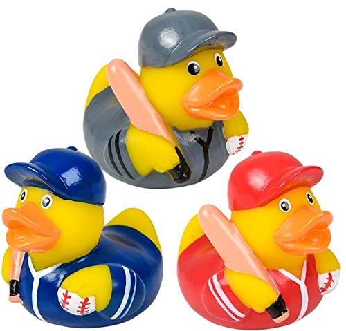 Amazon.com: HAPPY DEALS 12 Baseball Rubber Ducks with Bats