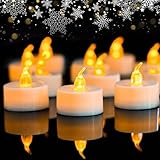 Velas Eléctricas 24 PCs - Uplayteck Velas LED Pilas velas Sin Llamas, Libres de Humo, Efecto Siempre Brillante, 100%...