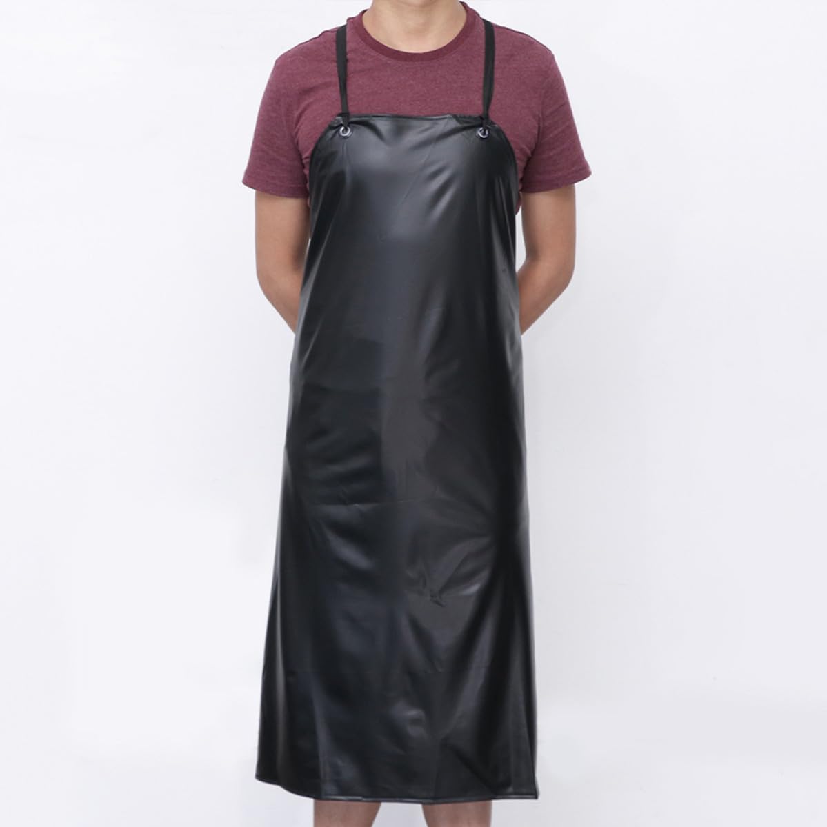 Cabilock 6 Piezas Delantal Industrial Unisex y Antigrasa de Pvc Negro