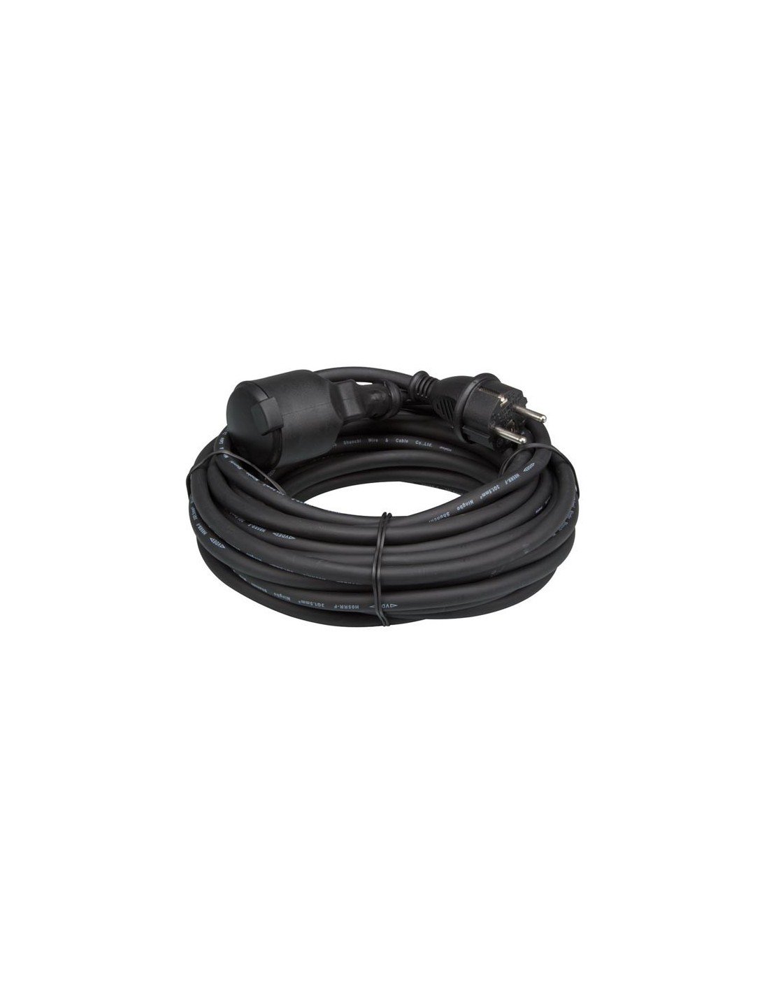 PEREL - EC10R15 gumowy kabel przedłużający, 3G1,5, długość 10 m, czarny 176611
