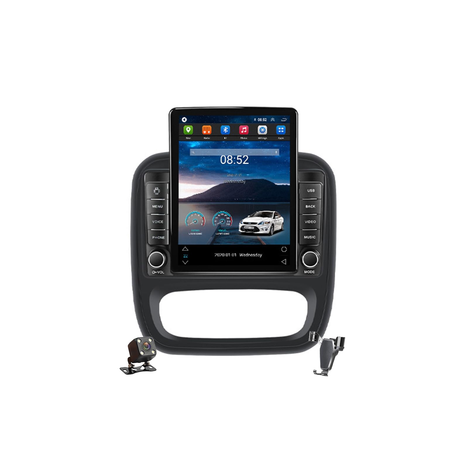 Android 12.0 Radio 2 Din Estéreo con 4G WiFi DSP Carplay para R-enault Trafic 3 2014-2021 GPS Sat Navi 10.4'' Pantalla Táctil Multimedia Vídeo Reproductor BT FM Receptor,Ts100