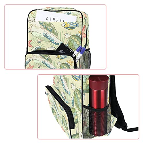Sac à dos imprimé tortue original avec grand compartiment pour ordinateur - 2
