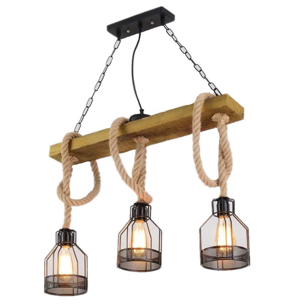 Żyrandole, Vintage Light Loft Iron Cage Hangingp Stół do jadalni / 70Cm