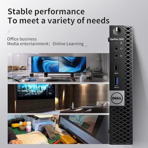 Dell Optiplex 7050 Micro Desktop PC, Intel Quad Core i7-7700T 2.90Ghz, 16GB DDR4, 256GB NVMe M.2 SSD, AX900 Wi-Fi, Bluetooth, Windows 11 Pro, Wireless Keyboard, Mouse (Renewed) - Image 6
