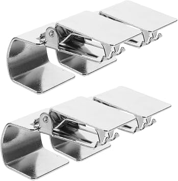 Stainless Steel Curtain Clips Silver 4pcs for Rugs and Blankets