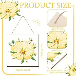 4 Pcs Hello Summer Sign Rustic Wood Decor Farmhouse Daisy Summer Decor Welcome Summer Wall Hanging Plaque Wooden Wall Decor for Home Front Door Kitchen Office School, 7.87 x 7.87 Inch 4 Pcs Hello Summer Sign Rustic Wood Decor Farmhouse Daisy Summer Decor Welcome Summer Wall Hanging Plaque Wooden Wall Decor for Home Front Door Kitchen Office School 787 x 787 Inch