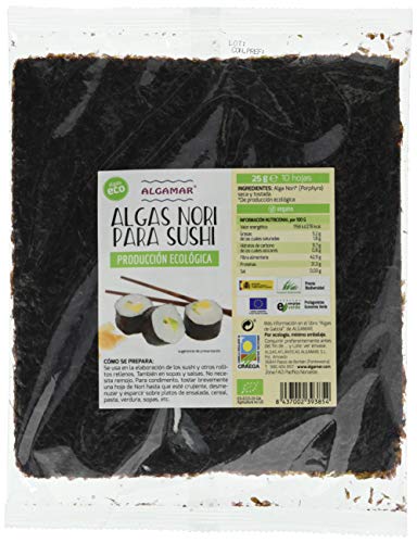 Algamar Alga Nori Sushi 10 Hojas 25 G Delialga Cover