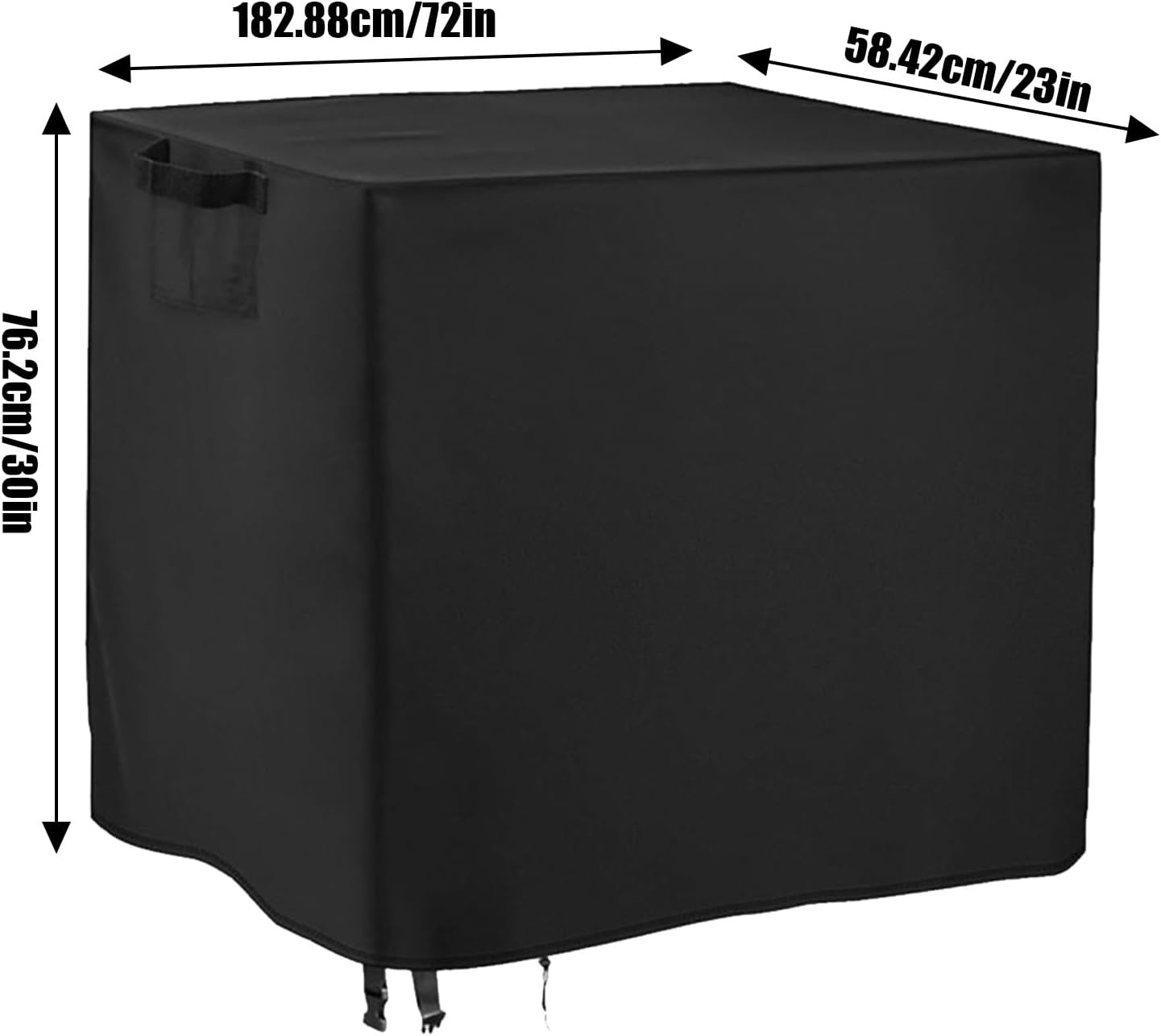 Outdoor Raised Garden Bed Cover Waterproof Windproof, Heavy Duty 420D Elevated Wood Planter Box Stand Cover for Snow Frost Rain Freeze Protection, Elevated Garden Bed Covers Winter, 72"Lx 23"W x 30"H