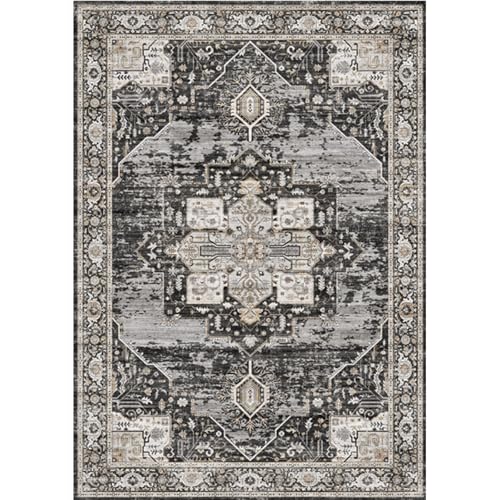 RUUGME Washable 11X11 Area Rugs - Large Rugs for Living Room Soft Stain Resistant Carpet for Middle-Aged Married Woman in Bedroom Kitchen with Non Slip Backing Home Decor Floor 11x11 Black