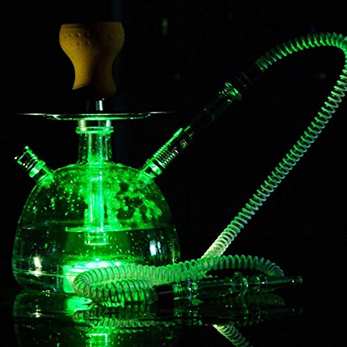 BGSFF Shisha, Premium 2/1 Schlauch Shisha Komplettset, Acryl Kessel Shisha mit Fernbedienung, B. – Bild 7