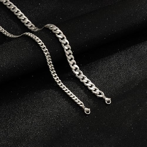 Image of Gold Ankle Bracelets for Women Waterproof - Dainty Gold Anklets Trendy Layered 14K Gold /Silver Plated Stackable Chunky Cuban Link Chian Anklet Bracelet Set for Women Non Tarnish Beach Jewelry Gift