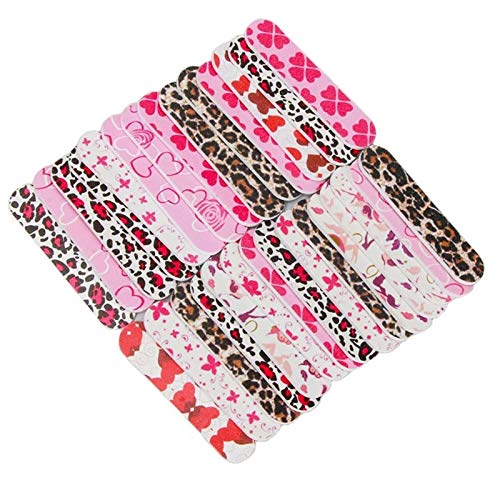 SHANYUR Fournitures De Manucure 50Pcs Double Side Limes à Ongles colorés en Bois Lime à Ongles 180/240 Ponçage à Usage Unique fichier Tampon Bloc manucure Outils en Gros Cover