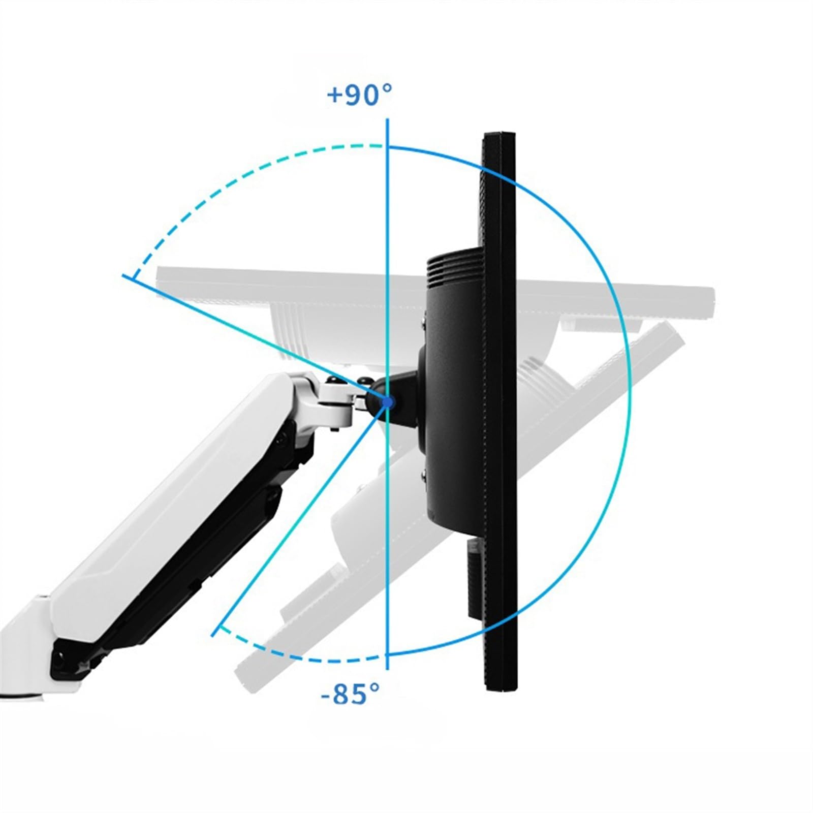 Single Monitor Mount, Adjustable Monitor Arm Desk Mount, Full Motion Monitor Arm with C-clamp And Cable Management, Fits 15"-32" Screen, Holds 17.6lb(200mm)