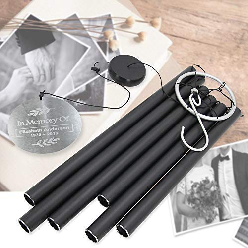 Image of ASTARIN Personalized 30 inch Bereavement Wind Chimes for Outside, Memorial Gift in Remembrance of a Loved One, Sympathy Gift for Loss of Mother Father Husband, Garden Patio Decor