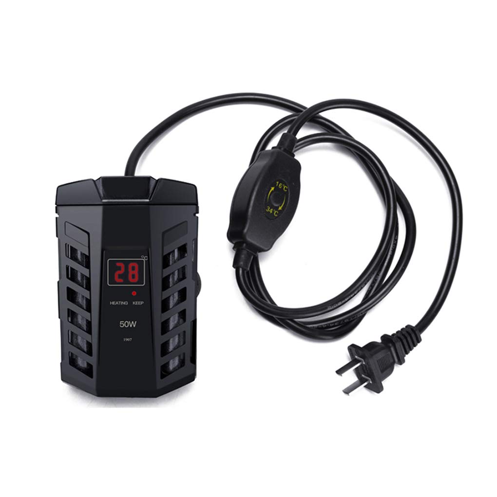 Calentador de Acuario Mini calentador de acuario, tanque de peces / calentador de tanque de tortugas con pantalla LED digital de temperatura y controlador de temperatura externo, temperatura constan