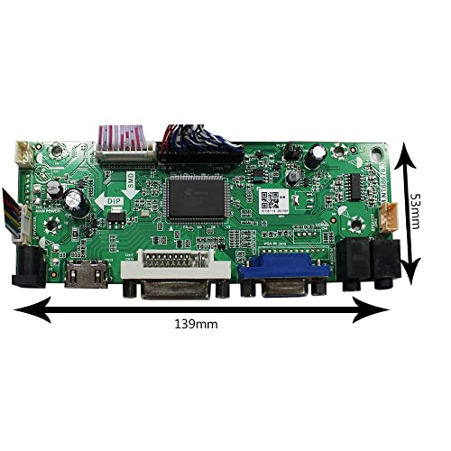 Image of VSDISPLAY DVI VGA Board for 17'' DV170YGZ-N10 and 12V 2A Power Adapter | for 17'' 4:3 1280X960 DV170YGZ-N10 DV170YGM-N10,Adapter Supply US Plug with 5.5x2.1 mm /3.5x1.35 mm Port