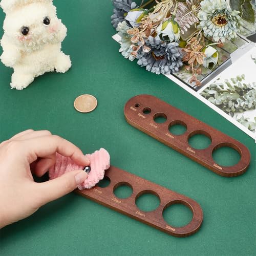 PH PandaHall Auxiliary Tool for Attaching Safety Eyes Wood Safety Eyes Insertion Tool Eyeball Gauge Board Amigurumi Craft Eyes Tool Crochet Tools for DIY Craft Stuffed Animal Eyes 6/10/15/20/25/30mm - Image 3