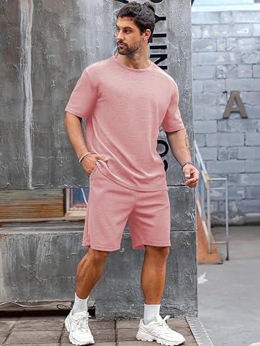 Image of Vogaan Men's T-Shirt and Shorts Set | Top & Shorts Night Suits Set | Night Wear for Men