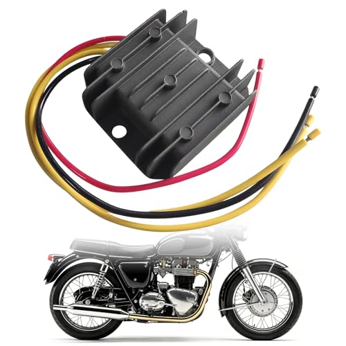 Riloer Rectificador regulador de voltaje, regulador de voltaje de motocicleta, compatible con Triumph T120 TR6 T100 T140 TR7 BSA A65 A50 A40 B50