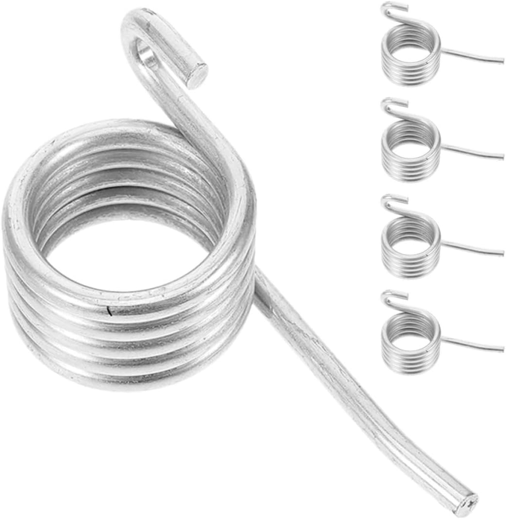 5pcs Mop Bucket Spring Replacement Heavy Duty Stainless Wringer Parts | Right and Left Side Rebound, V Shaped Foot Stepping Design, Silver Finish