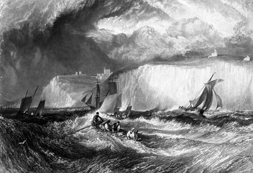 Cuadro sobre lienzo de El estrecho de Dover por Turner para decoración 60x90cm