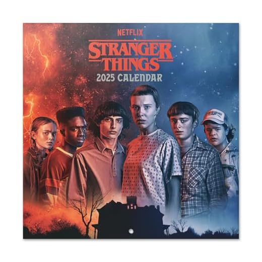 Calendario 2025 pared Stranger Things - Calendario pared, Planificador mensual: Con espacio para anotar e Ilustraciones (30x30 cm)