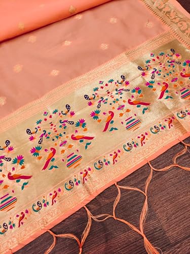 Image of DEVANGI Women's Banarasi Silk Unstitched Salwar Suit Dress Material With Dupatta