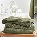 Amazon Brand – Pinzon 6 Piece Blended Egyptian Cotton Bath Towel Set - Moss
