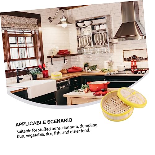 HOLIDYOYO Bamboo Steamer Basket Single Tier with Lid for Steaming Stuffed Buns Dumplings Rice for Home Cooking - Image 5