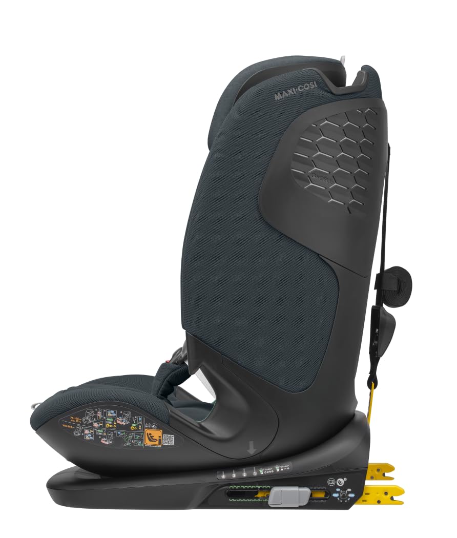 Maxi-Cosi Titan Pro² i-Size, Seggiolino auto per bambini, 15 Mesi- 12 Anni (76-150 cm), ClimaFlow, Cinture easy-in, Cuscini di sicurezza AirProtect, G-CELL, Reclinabile 4 posizioni, Authentic Graphite