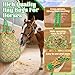 YedsIntu 3 Pcs Hay Bags for Horses, Hay Nets for Horses Goat Sheep,Goat Hay Feeder for Slower Feeding,Strong Load-Bearing Hay Bag Hanging for Horse Stable Trailer (Green)