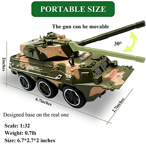 Otonopi Tank Toys For Boys Military Truck Armored Tank Army Car Battle Model Truck Pull Back Toy Vehicle With Lights And Sounds For Kids Birthday Christmas Party Gift And Collection #TOP3