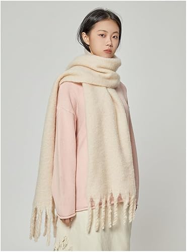 Miniatura 56 de Bufanda grande y gruesa de gran tamaño, esponjosas, de lana grande, gruesa, cálida para invierno