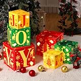 Bucherry 6 Pcs LED Christmas Lighted Gift Boxes With Bows - Pre-lit Present Box for Indoor Outdoor Decorations - Home Lawn Garden Patio Xmas Decor