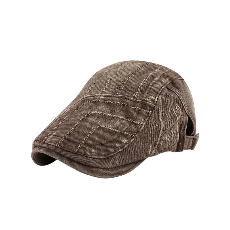 Générique Chapeau à Bec de Canard en Denim délavé Vintage for Hommes for Le Printemps et l'automne - Style décontracté for Tous Les âges