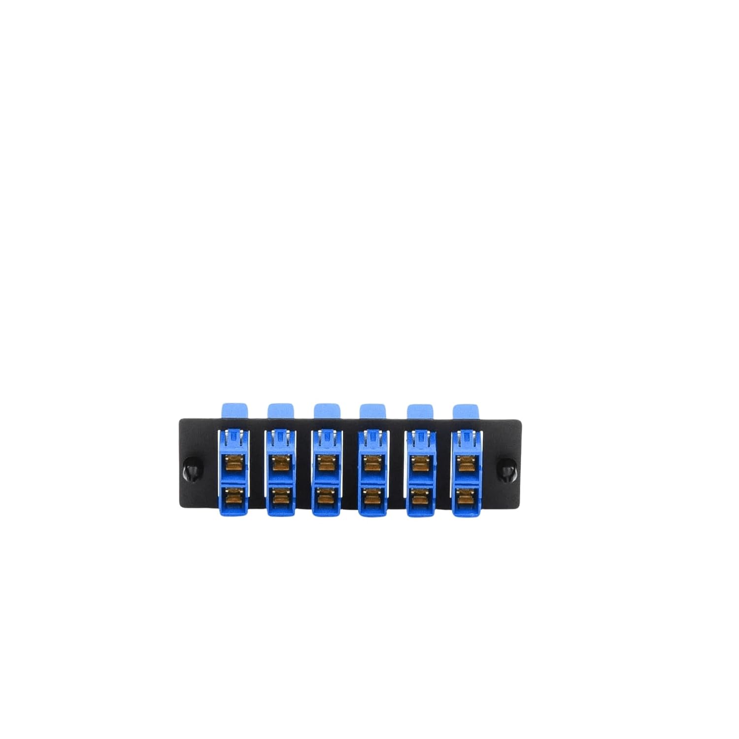 Panduit FAP6WBUDSCZ Single-Mode 6-Port Fiber Adapter Panel with Zirconia Ceramic Split Sleeve, Blue