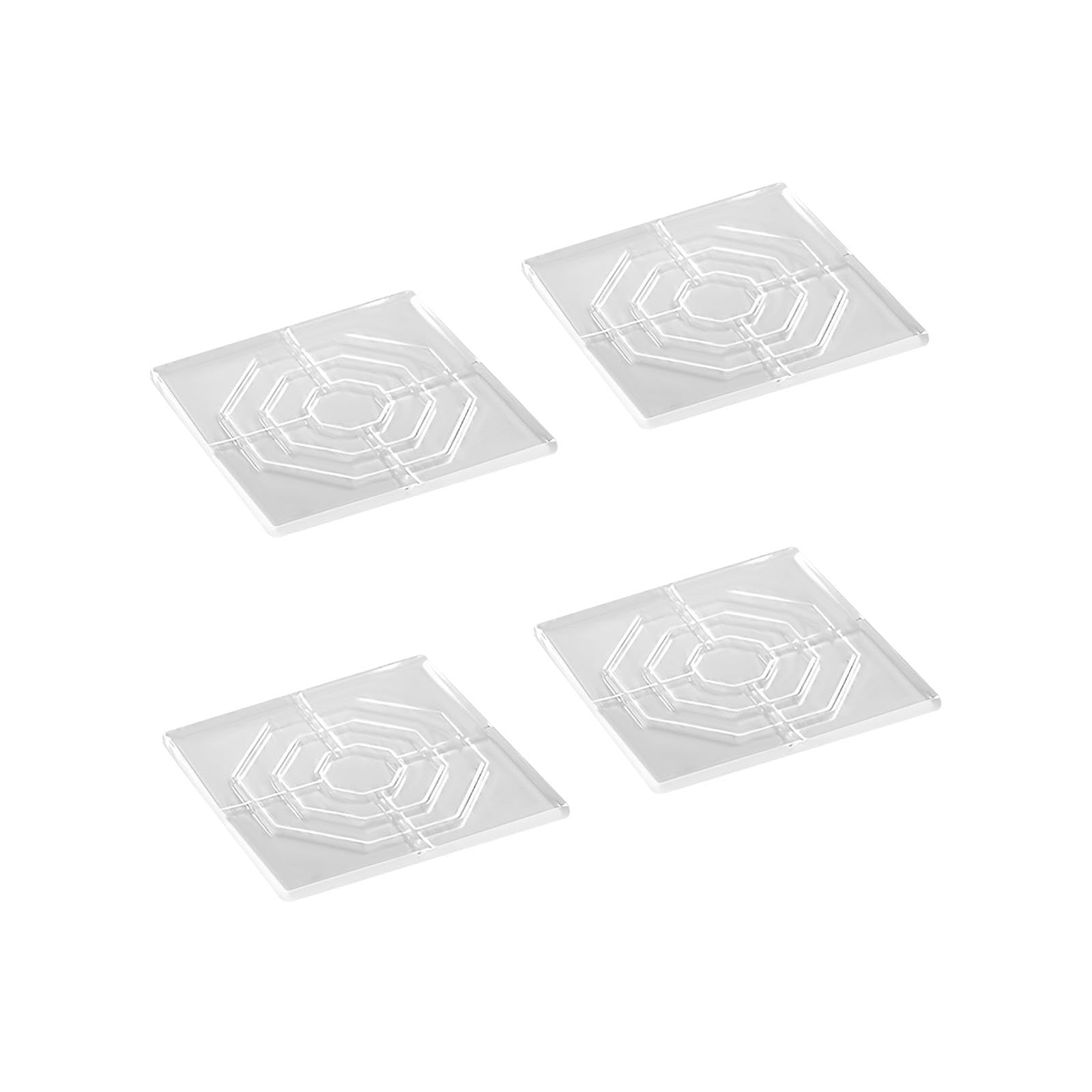 Protectores de silicona transparente con base cuadrada de 4cm x 4cm