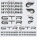 Kit d'autocollants Hyosung GTR 50 125 250 650 pour moto, moto, moto, moto, scooter, couleur au choix, 16 pièces, code 1407 (070 noir)