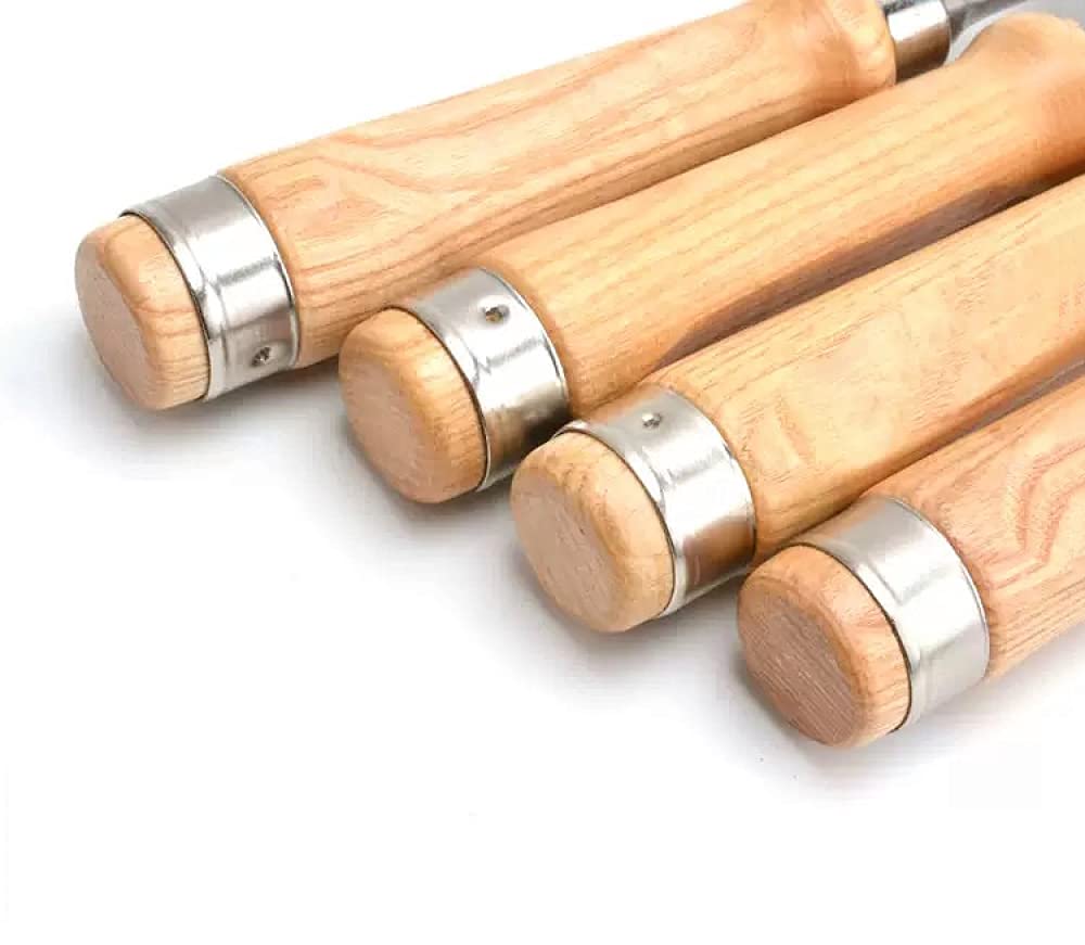 1 pz 8/12/18/24mm Scalpello semicircolare per lavorazione del legno Acciaio al cromo vanadio Sgorbia per intaglio del legno Scalpelli fai da te Strumento manuale, Scalpello mezzo tondo, 8MM