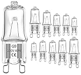 AHEVO 40W G9 Halogen Light Bulb Warm White 2700K,230V,Pack of 10 - Image 1