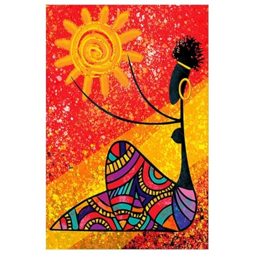 Art africain femme noire tableau pour réveiller un mur blanc triste de salon